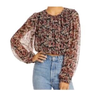 Bardot Annie Floral Top Multicolor 6 NWT